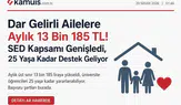 Dar Gelirli Ailelere 13.185 TL Devlet Desteği! SED Yardımı Genişledi, 25 Yaşına Kadar Ödeme