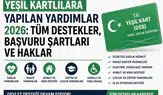 Yeşil Kartlılara Yapılan Yardımlar 2026: Tüm Destekler, Başvuru Şartları