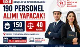 GSB 190 Sözleşmeli Personel Alımı Başlıyor! 150 Mühendis ve 40 Avukat İ