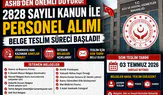 ASHB 2828 Kapsamında Atanmaya Hak Kazananlar İçin Belge Teslim Duyurusu