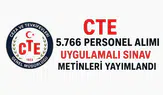 CTE 5.766 Personel Alımı Uygulamalı Sınav Metinleri Yayımlandı! İşte 30 Metin ve Değerlendirme Kriterleri