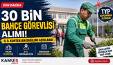 30 Bin Bahçe Görevlisi Alımı: 81 İlin Kontenjan Dağılımı Belli Oldu