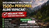 Doğa Koruma ve Milli Parklar 1500 Personel Alımı Yapacak! Şartlar,