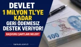 Devlet 1 Milyon TL’ye Kadar Geri Ödemesiz Destek Veriyor Başvuru Şartları Neler?