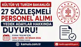27 Sözleşmeli Personel Alımı: Yedek Adaylar İçin Kritik Evrak Uyarısı!