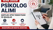 GSB Psikolog Alımı 2026: Şartlar, KPSS Taban Puanı, Maaşlar ve Başvuru Süreci