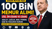 2026 KPSS ile 100 Bin Memur Alımı Geliyor! Lise, Ön Lisans ve Lisans Mezunlarına