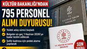 Kültür ve Turizm Bakanlığı 795 Personel Alımı İçin Yeni Duyuru