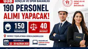 GSB 190 Sözleşmeli Personel Alımı Başlıyor! 150 Mühendis ve 40 Avukat İ
