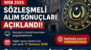 MSB 1.349 Sözleşmeli Personel Alımı Sonuçları Duyuruldu
