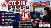 CTE 316 Büro Personeli Alımı Başladı! Cezaevi Kâtibi Kadroları Personel Alımı