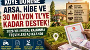 Köye Yerleşmek İsteyenlere  Büyük Destek! Devletten Arsa, Hibe ve 30 Milyon