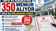 Tapu ve Kadastro 350 Memur Alımı 2026: KPSS ile Mülakatsız Atama