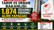 Tarım Bakanlığı 1.874 Personel Alımı Duyurdu! Hangi Kadroya Kaç Kişi Alınacak?