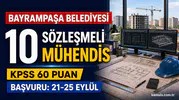 Bayrampaşa Belediyesi KPSS 60 Puanla 10 Sözleşmeli Mühendis Alacak