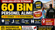 Okullara KPSS’siz 60 Bin Personel Alımı! 30 Bin Güvenlik ve 30 Bin Destek Personeli Detayları
