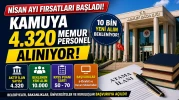 Beklenen Nisan Ayı Kamuya 4 Bin 320 Memur ve Personel Alımı Şartları