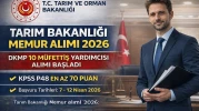 Tarım Bakanlığı Memur Alımı 2026 DKMP 10 Müfettiş Yardımcısı Alımı