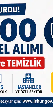 İŞKUR’dan Hastaneler ve Özel Sektöre 4.000 Güvenlik ve Temizlik Personeli Alımı