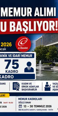 İBB 197 Memur Alımı İçin Başvurular Başlıyor! 122 İtfaiye Eri ve 75 Memur