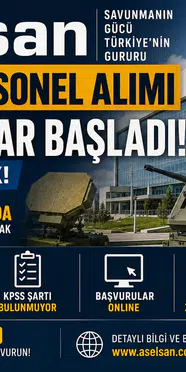 ASELSAN 2026 Personel Alımı Başladı! KPSS Şartsız Onlarca Kadro