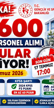 GSB 600 Sözleşmeli Personel Alımı Başvuruları Sona Eriyor! Sonuçlar Ne Zaman Açıklanacak?