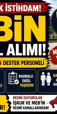 Okullara KPSS’siz 60 Bin Personel Alımı! 30 Bin Güvenlik ve 30 Bin Destek Personeli Detayları