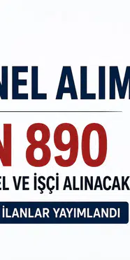 Kamuya 35 Bin 890 Personel Alımı! KPSS'li KPSS'siz Ağustos 2026 İlanları