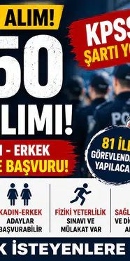 EGM 3.250 Polis Alımı Yapacak! KPSS Yok, Lise Mezunu ve TYT ile Başvuru