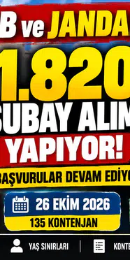 MSB ve Jandarma 1820 Subay Alımı 2026 Başvuru Şartları ve Tarihleri