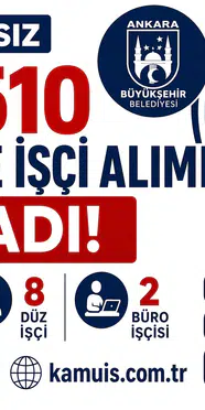 Ankara Belediyesi KPSS Şartsız 510 İşçi Alımı Başladı! Şartlar Neler