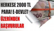 Herkese 2000 TL para! e-Devlet üzerinden Başvurular