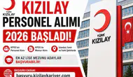 Kızılay Mayıs Ayı Personel Alımı 2026 Başladı! KPSS’li ve KPSS’siz