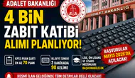 Adalet Bakanlığı 4 Bin Zabıt Katibi Alımı İçin Hazırlıkta: Başvuru Şartları