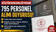 Kültür ve Turizm Bakanlığı 795 Personel Alımı İçin Yeni Duyuru