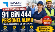 İŞKUR'dan Kamu ve Özel Sektöre 91 Bin 444 Personel ve İşçi Alımı!