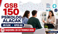 GSB’den Psikologlara Büyük Fırsat 46 İlde 150 Personel Alımı Başlıyor!