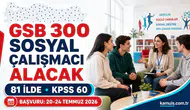 GSB’den 81 İlde Büyük Alım 300 Sosyal Çalışmacı İçin Başvurular Başlıyor!