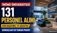 İnönü Üniversitesi 131 Personel Alımı Sonuçları Ne Zaman? Taban Puanlar Açıklandı mı?