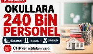 CHP’den Okullara 240 Bin Personel Planı Öğretmen, Hemşire ve Güvenlik Kadroları