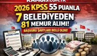 2026 KPSS 55 Puanla 7 Belediyeden 81 Memur Alımı Başvuru Şartları