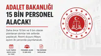 Adalet Bakanlığı 15 Bin Personel Alımı Tek Seferde Yapılacak! İşte Son Dakika Detayları