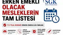 Erken Emekli Olacak Mesleklerin Tam Listesi 2026 SGK’dan