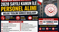 ASHB 2828 Kapsamında Atanmaya Hak Kazananlar İçin Belge Teslim Duyurusu