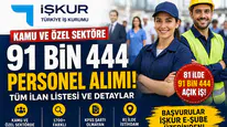 İŞKUR'dan Kamu ve Özel Sektöre 91 Bin 444 Personel ve İşçi Alımı!