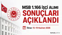 MSB 1.166 Sürekli İşçi Alımı Sonuçları Açıklandı! İtiraz Tarihleri Belli Oldu