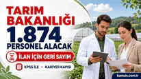 Tarım Bakanlığından 1.874 Kişilik Dev Alım: Resmî İlan İçin Geri Sayım Başladı!