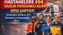 Hastanelere 494 Sağlık Personeli Alımı Başladı ATT KPSS Şartsız Başvuru Fırsatı