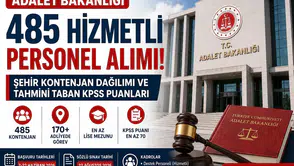Adalet Bakanlığı 485 Hizmetli Alımı Başladı! İl İl Kontenjan Dağılımı