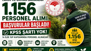 Tarım ve Orman Bakanlığı 1.156 Personel Alımı Başladı! KPSS Şartsız Başvuru Detayları